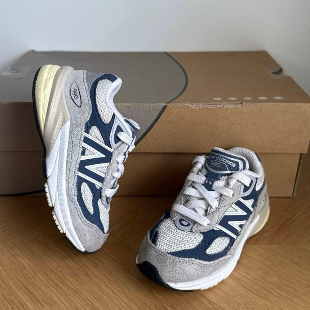 New Balance 990 V6 Grey/Blue Toddler Sneakers- SZ 7.5 C - Picture 2 of 13